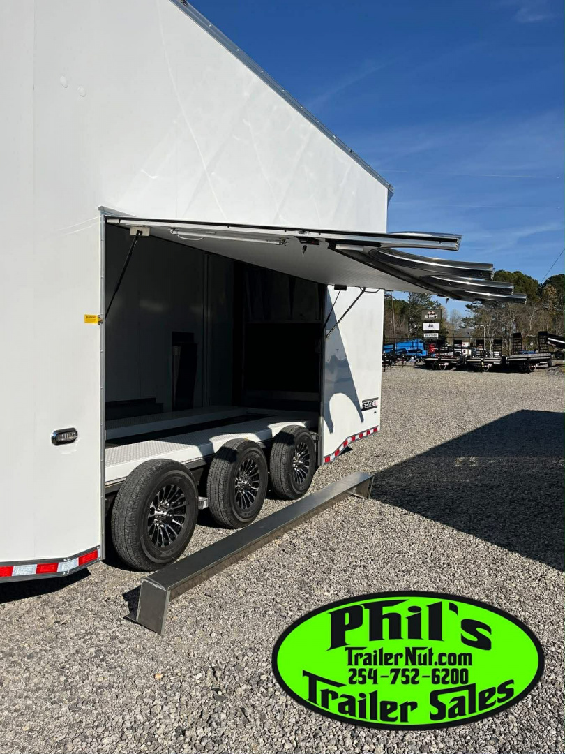 New Haulmark NEW 85X32 ALUMINUM STACKER WITH ESCAPE DOOR ENCLOSED RACE TRAILER Car / Racing Trailer TWO CAR HAULER