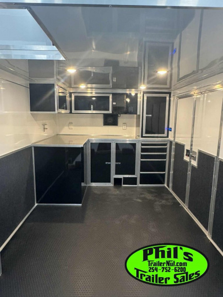 New Haulmark NEW 85X32 ALUMINUM STACKER WITH ESCAPE DOOR ENCLOSED RACE TRAILER Car / Racing Trailer TWO CAR HAULER