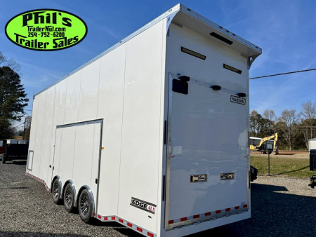 New Haulmark NEW 85X32 ALUMINUM STACKER WITH ESCAPE DOOR ENCLOSED RACE TRAILER Car / Racing Trailer TWO CAR HAULER