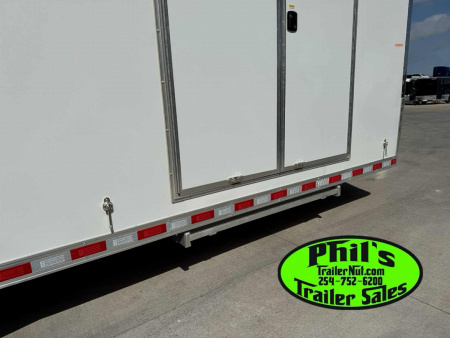 New Haulmark NEW 85X32 ALUMINUM STACKER WITH ESCAPE DOOR ENCLOSED RACE TRAILER Car / Racing Trailer TWO CAR HAULER