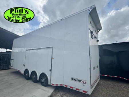New Haulmark NEW 85X32 ALUMINUM STACKER WITH ESCAPE DOOR ENCLOSED RACE TRAILER Car / Racing Trailer TWO CAR HAULER