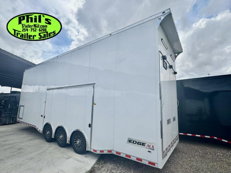 New Haulmark NEW 85X32 ALUMINUM STACKER WITH ESCAPE DOOR ENCLOSED RACE TRAILER Car / Racing Trailer TWO CAR HAULER