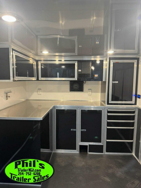 New Haulmark NEW 85X32 ALUMINUM STACKER WITH ESCAPE DOOR ENCLOSED RACE TRAILER Car / Racing Trailer TWO CAR HAULER