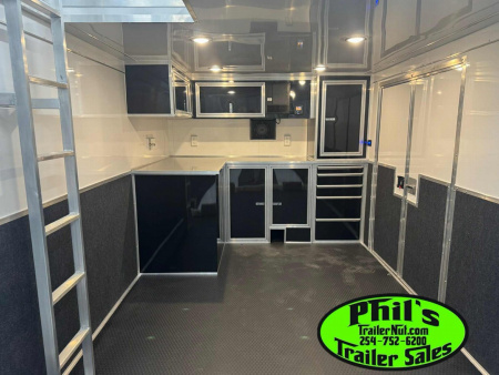 New Haulmark NEW 85X32 ALUMINUM STACKER WITH ESCAPE DOOR ENCLOSED RACE TRAILER Car / Racing Trailer TWO CAR HAULER