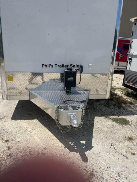 New Haulmark NEW 85X32 ALUMINUM STACKER WITH ESCAPE DOOR ENCLOSED RACE TRAILER Car / Racing Trailer TWO CAR HAULER