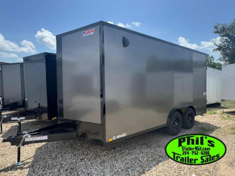 New 2025 Pace American 8.5X16 REAR WING SCREWLESS .080 EXTERIOR BLACKOUT Cargo / Enclosed Trailer UPGRADED 5200 LB AXLES