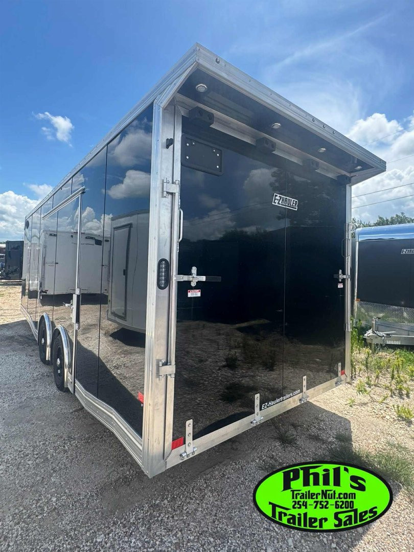 New E-Z Hauler 24' ALL ALUMINUM CAR HAULER LARGE ESCAPE DOOR FINISHED OUT Car / Racing Trailer