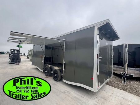 New E-Z Hauler 24' ALL ALUMINUM CAR HAULER LARGE ESCAPE DOOR FINISHED OUT Car / Racing Trailer