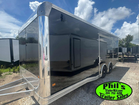 New E-Z Hauler 24' ALL ALUMINUM CAR HAULER LARGE ESCAPE DOOR FINISHED OUT Car / Racing Trailer