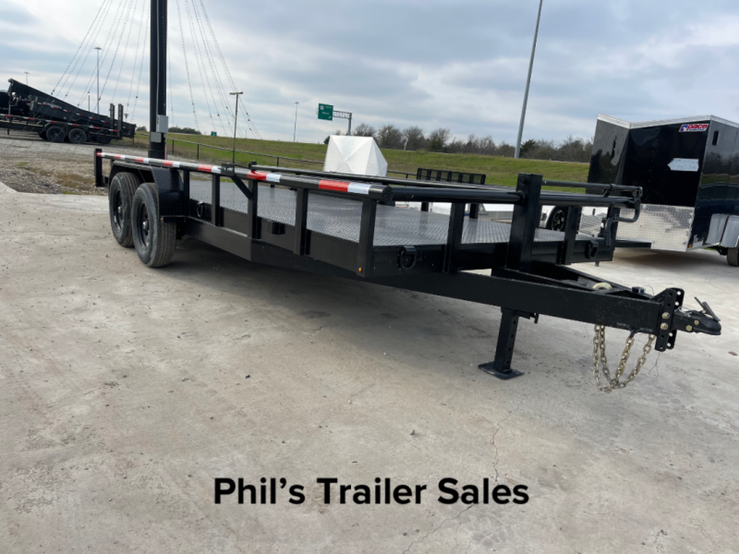 New STANLEY TRAILERS EQUIPMNT TRAILER 83X20 14K UTILITY Trailer STEEL FLOOR SLIDE IN RAMPS PIPETOP