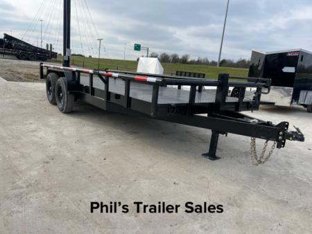 New STANLEY TRAILERS EQUIPMNT TRAILER 83X20 14K UTILITY Trailer STEEL FLOOR SLIDE IN RAMPS PIPETOP