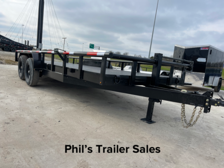 New STANLEY TRAILERS EQUIPMNT TRAILER 83X20 14K UTILITY Trailer STEEL FLOOR SLIDE IN RAMPS PIPETOP