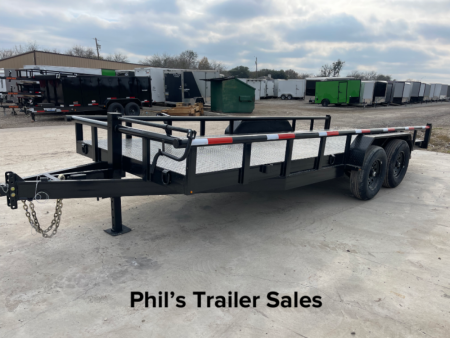 New STANLEY TRAILERS EQUIPMNT TRAILER 83X20 14K UTILITY Trailer STEEL FLOOR SLIDE IN RAMPS PIPETOP