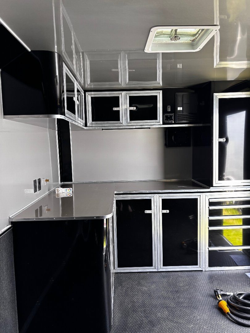 New 2025 RC Trailers 32' RACE TRAILER -TRIPLE AXLE-16" CENTERS ALL AROUND-BASE AND OVER HEAD CABINETS-87" INTERIOR HEIGHT-BLACKOUT TRIM... MUCH MORE Car / Racing Trailer