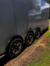 New 2025 RC Trailers 32' RACE TRAILER -TRIPLE AXLE-16" CENTERS ALL AROUND-BASE AND OVER HEAD CABINETS-87" INTERIOR HEIGHT-BLACKOUT TRIM... MUCH MORE Car / Racing Trailer