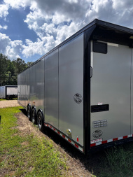 New 2025 RC Trailers 32' RACE TRAILER -TRIPLE AXLE-16" CENTERS ALL AROUND-BASE AND OVER HEAD CABINETS-87" INTERIOR HEIGHT-BLACKOUT TRIM... MUCH MORE Car / Racing Trailer