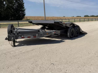 New 2026 Iron Bull 22' DRIVER OVER FENDER-TILT DECK -14K-TOOL BOX Equipment Trailer