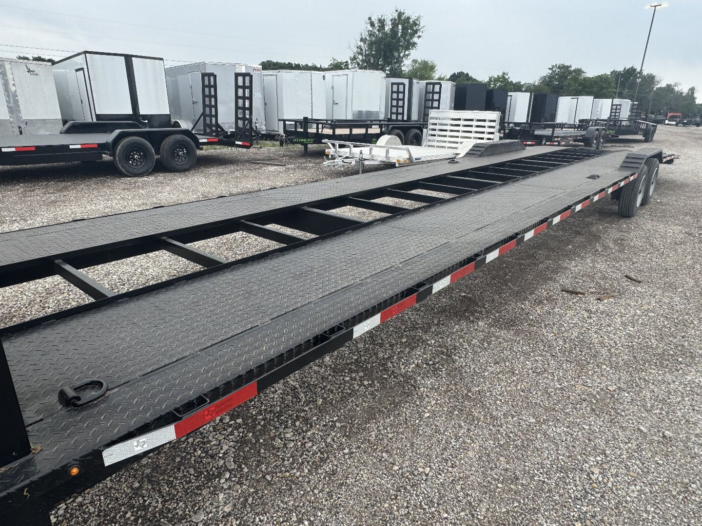 Used 2021 Texas Pride Trailers 102X40 OPEN CAR HAULER 18K GOOSENECK TRAILER Equipment Trailer
