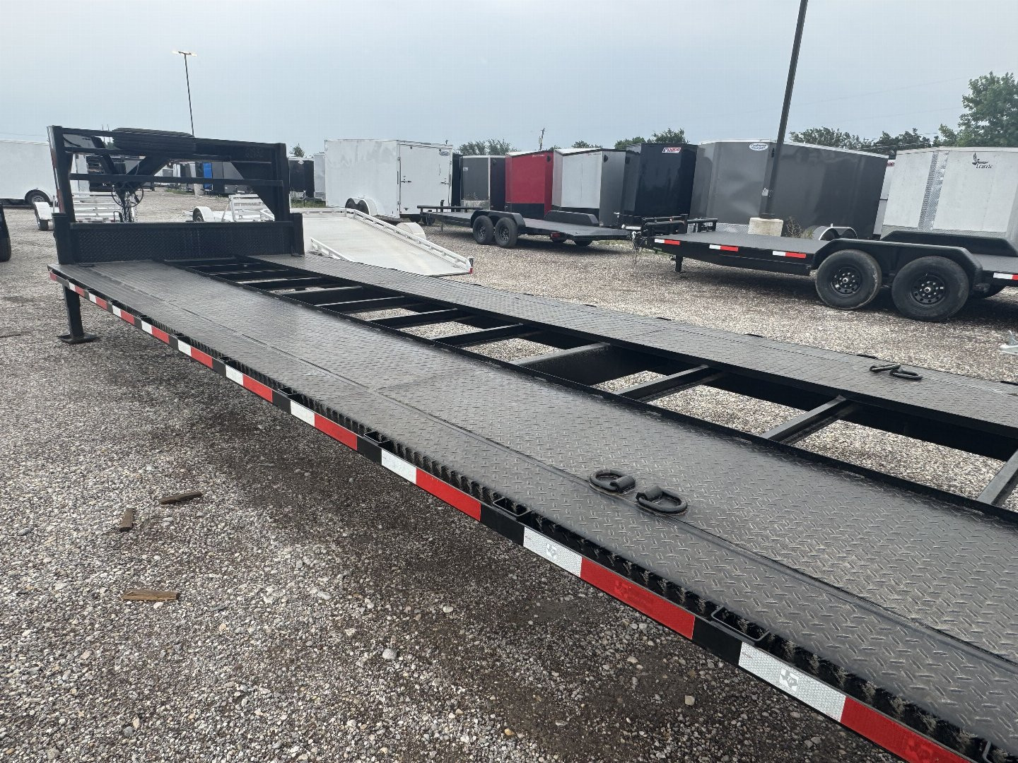 Used 2021 Texas Pride Trailers 102X40 OPEN CAR HAULER 18K GOOSENECK TRAILER Equipment Trailer