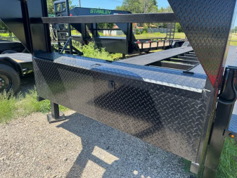 Used 2021 Texas Pride Trailers 102X40 OPEN CAR HAULER 18K GOOSENECK TRAILER Equipment Trailer