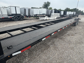 Used 2021 Texas Pride Trailers 102X40 OPEN CAR HAULER 18K GOOSENECK TRAILER Equipment Trailer