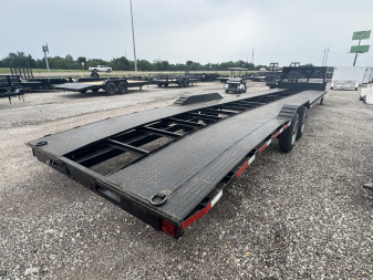 Used 2021 Texas Pride Trailers 102X40 OPEN CAR HAULER 18K GOOSENECK TRAILER Equipment Trailer