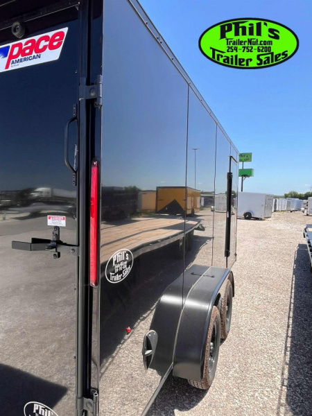 New Pace American 7X16 Cargo / Enclosed Trailer .080 SCREWLESS EXTERIOR GREAT FOR GRAPHICS! REAR WING!!