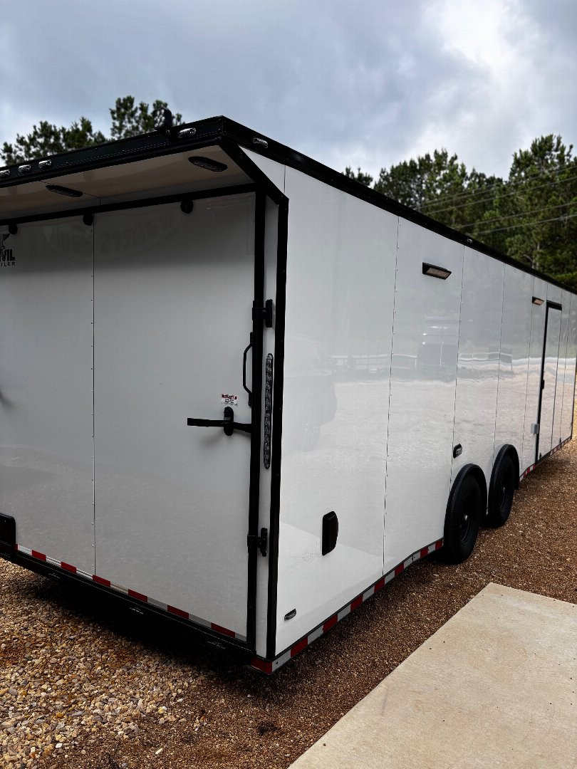 New 2025 Anvil 28' BATHROOM RACE TRAILER -.080 POLYCORE EXTERIOR-7' INTERIOR HEIGHT-BLACKOUT TRIM-ESCAPE DOOR-INSULATED CEILING Car / Racing Trailer