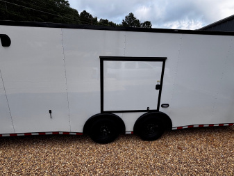 New 2025 Anvil 28' BATHROOM RACE TRAILER -.080 POLYCORE EXTERIOR-7' INTERIOR HEIGHT-BLACKOUT TRIM-ESCAPE DOOR-INSULATED CEILING Car / Racing Trailer