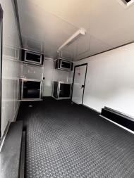 New 2025 Anvil 28' BATHROOM RACE TRAILER -.080 POLYCORE EXTERIOR-7' INTERIOR HEIGHT-BLACKOUT TRIM-ESCAPE DOOR-INSULATED CEILING Car / Racing Trailer