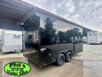 New 2025 Pace American 8.5X16 REAR WING SCREWLESS .080 EXTERIOR BLACKOUT Cargo / Enclosed Trailer UPGRADED 5200 LB AXLES