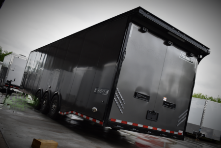 New HAULMARK NEW 85X32 EDGE ENCLOSED CAR RACE TRAILER ELECTRIC AWNING CARGO TRAILERS CAR HAULER Car / Racing Trailer