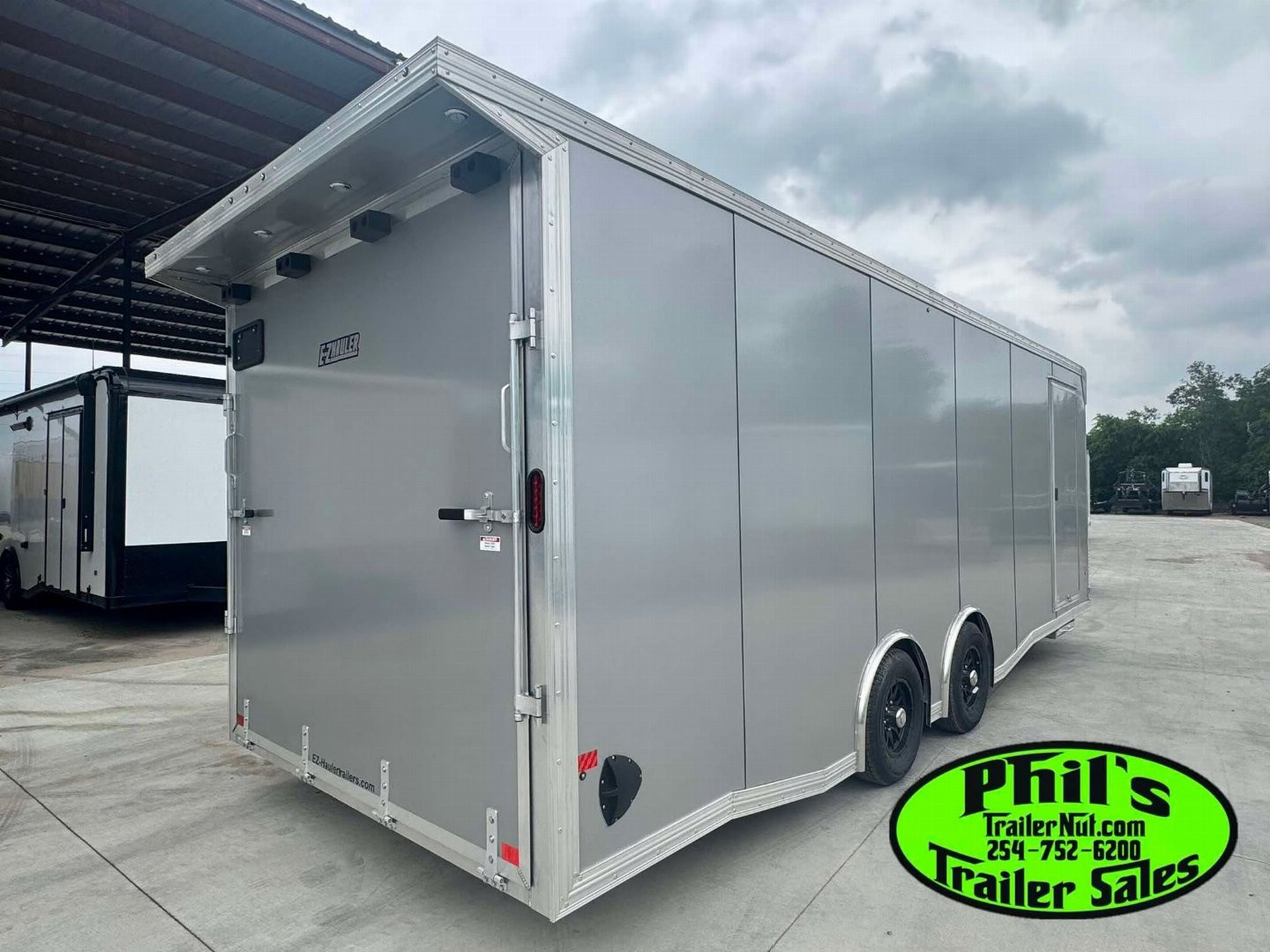 New 2026 E-Z Hauler 24' ALL ALUMINUM CAR HAULER LARGE ESCAPE DOOR FINISHED OUT Car / Racing Trailer