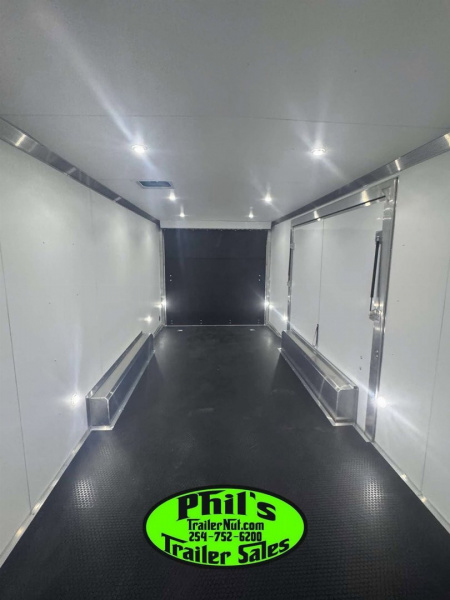 New 2026 E-Z Hauler 24' ALL ALUMINUM CAR HAULER LARGE ESCAPE DOOR FINISHED OUT Car / Racing Trailer