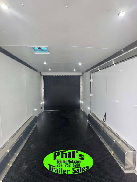 New 2026 E-Z Hauler 24' ALL ALUMINUM CAR HAULER LARGE ESCAPE DOOR FINISHED OUT Car / Racing Trailer