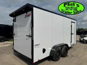 New 2025 Pace American 7X16 Cargo / Enclosed Trailer .080 SCREWLESS EXTERIOR GREAT FOR GRAPHICS! REAR WING!!