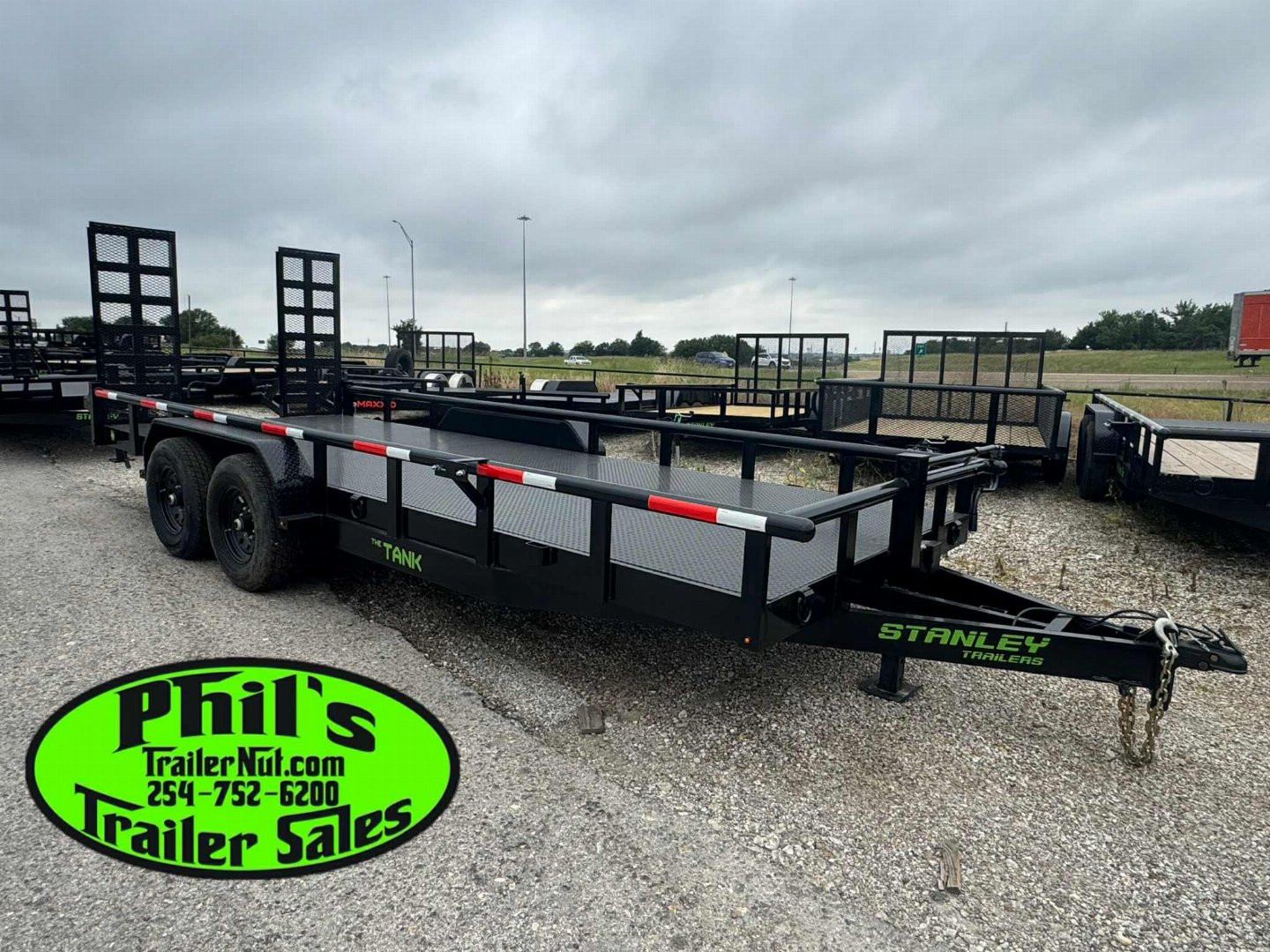 New Stanley Trailers EQUIPMNT TRAILER 83X20 14K Equipment Trailer PIPE TOP & HEAVY DUTY STAND UP RAMPS