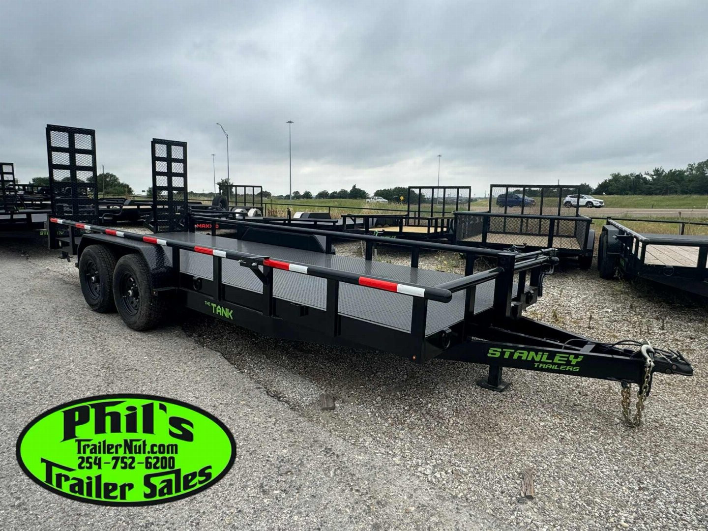 New Stanley Trailers EQUIPMNT TRAILER 83X20 14K Equipment Trailer PIPE TOP & HEAVY DUTY STAND UP RAMPS