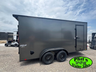 New 2025 Pace American 7X16 Cargo / Enclosed Trailer .080 SCREWLESS EXTERIOR GREAT FOR GRAPHICS! REAR WING!!