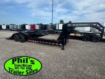 New 2026 Iron Bull 102 X 24 LOW PRO GOOSENECK TILT TRAILER Tilt Trailer HEAVY EQUIPMENT TRAILER DRIVE OVER FENDERS