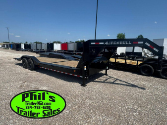 New 2026 Iron Bull 102 X 24 LOW PRO GOOSENECK TILT TRAILER Tilt Trailer HEAVY EQUIPMENT TRAILER DRIVE OVER FENDERS