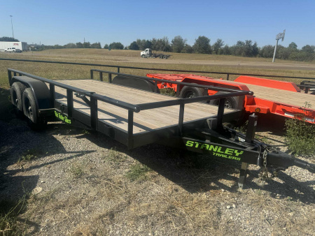 New 2025 STANLEY TRAILERS NEW 83X16 EQUIPMENT TRAILER HAULER OPEN TRAILER UTILITY Utility Trailer 6000 LB AXLES DE-RATED TO 9990 GVWR!
