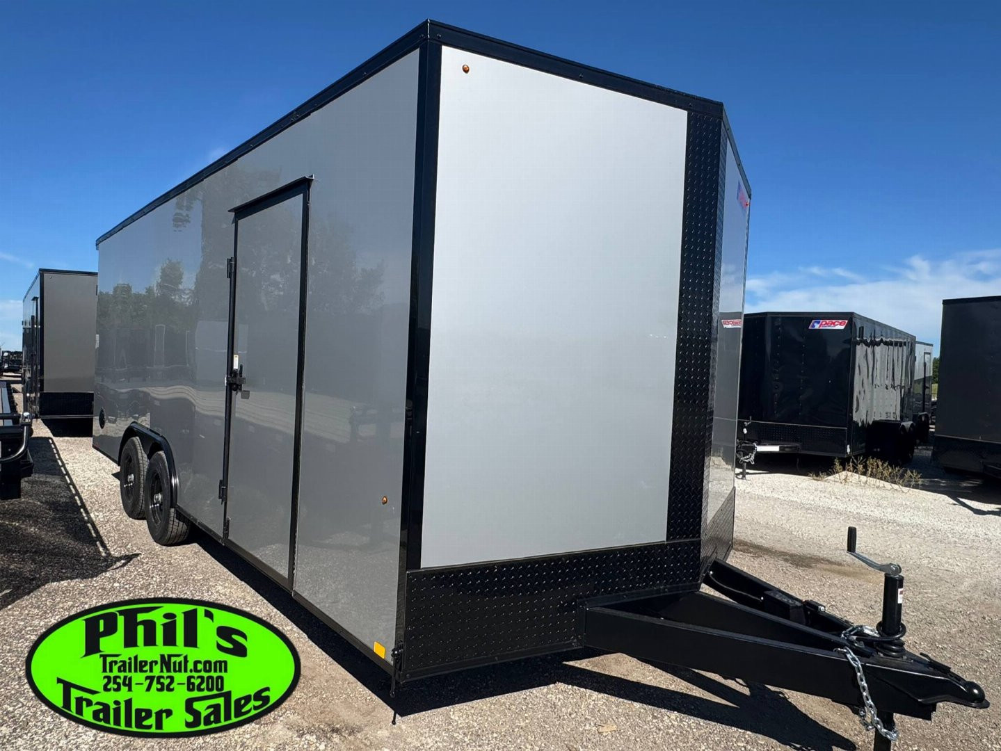 New Pace American 8.5X24 Cargo / Enclosed Trailer Car Hauler .080 SCREWLESS EXTERIOR & rear wing