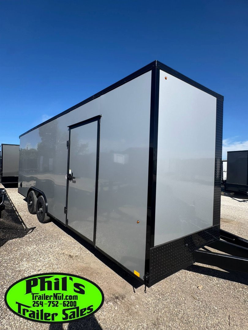New Pace American 8.5X24 Cargo / Enclosed Trailer Car Hauler .080 SCREWLESS EXTERIOR & rear wing