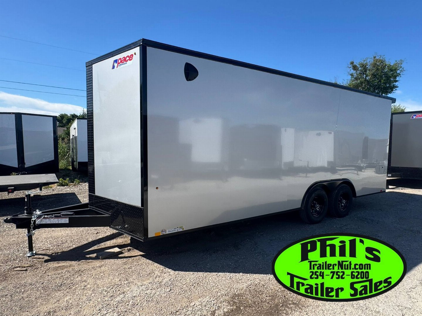 New Pace American 8.5X24 Cargo / Enclosed Trailer Car Hauler .080 SCREWLESS EXTERIOR & rear wing
