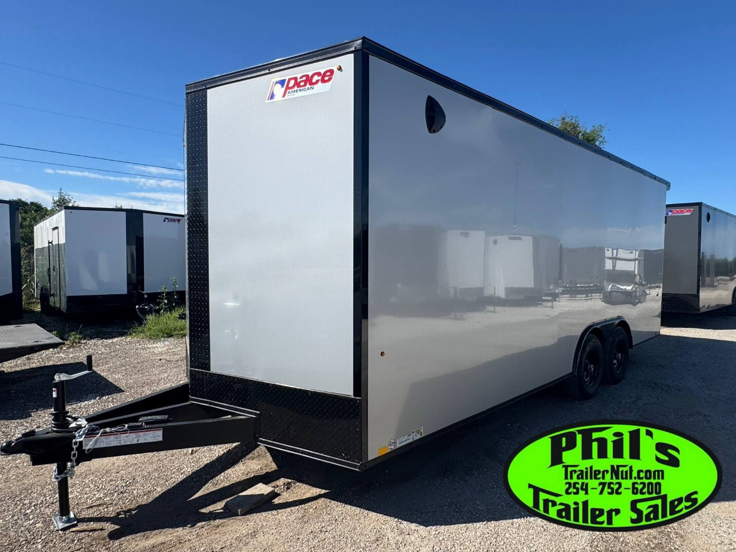 New Pace American 8.5X24 Cargo / Enclosed Trailer Car Hauler .080 SCREWLESS EXTERIOR & rear wing