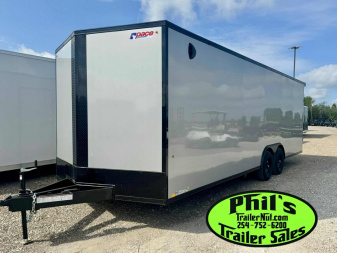 New Pace American 8.5X24 Cargo / Enclosed Trailer Car Hauler .080 SCREWLESS EXTERIOR & rear wing