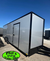 New Pace American 8.5X24 Cargo / Enclosed Trailer Car Hauler .080 SCREWLESS EXTERIOR & rear wing