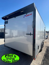 New Pace American 8.5X24 Cargo / Enclosed Trailer Car Hauler .080 SCREWLESS EXTERIOR & rear wing