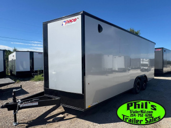 New Pace American 8.5X24 Cargo / Enclosed Trailer Car Hauler .080 SCREWLESS EXTERIOR & rear wing